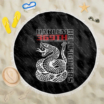 Harlem Hellfighters Beach Blanket Harlem Rattlers - Don't Tread on Me - African Pride