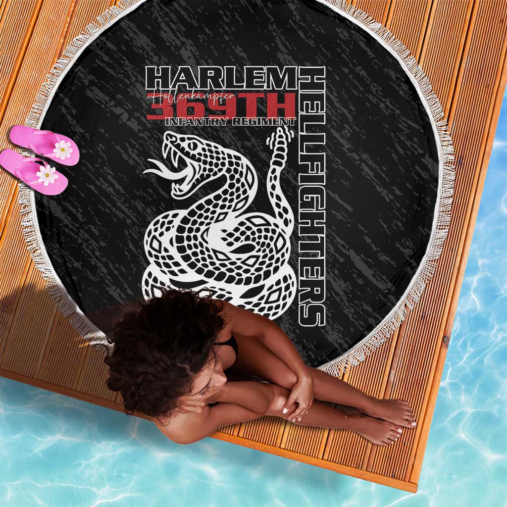Harlem Hellfighters Beach Blanket Harlem Rattlers - Don't Tread on Me - African Pride