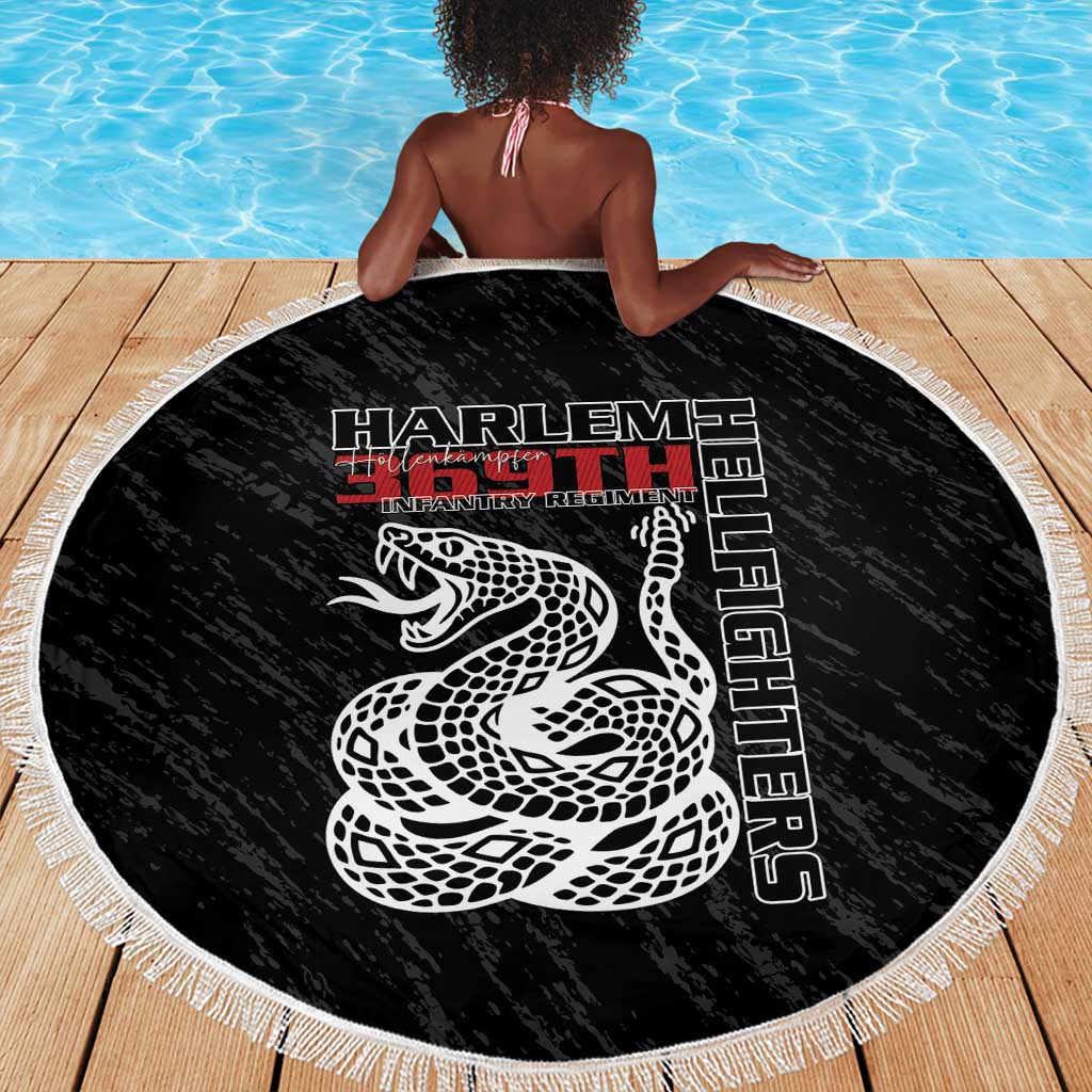 Harlem Hellfighters Beach Blanket Harlem Rattlers - Don't Tread on Me - African Pride