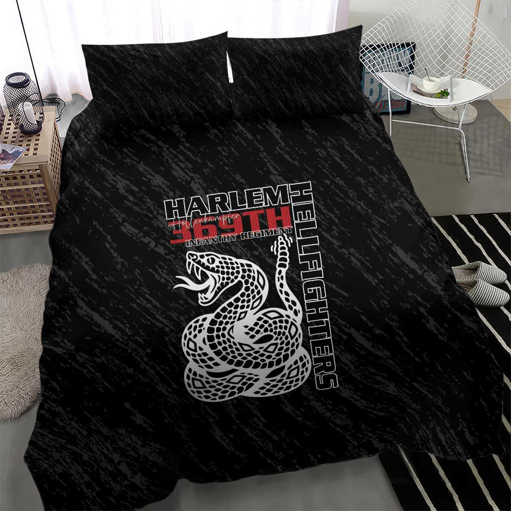Harlem Hellfighters Bedding Set Harlem Rattlers - Don't Tread on Me - African Pride