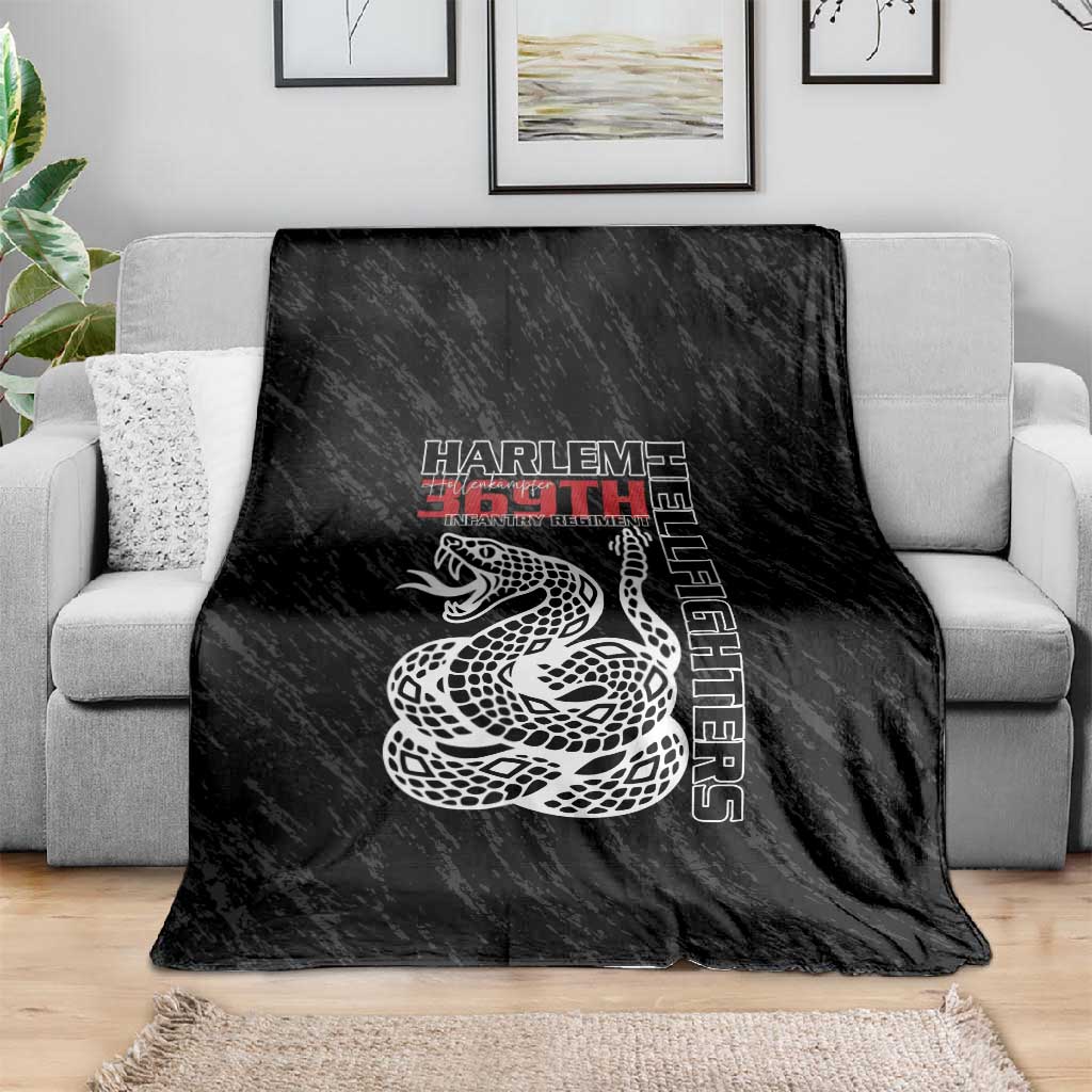Harlem Hellfighters Blanket Harlem Rattlers - Don't Tread on Me - African Pride