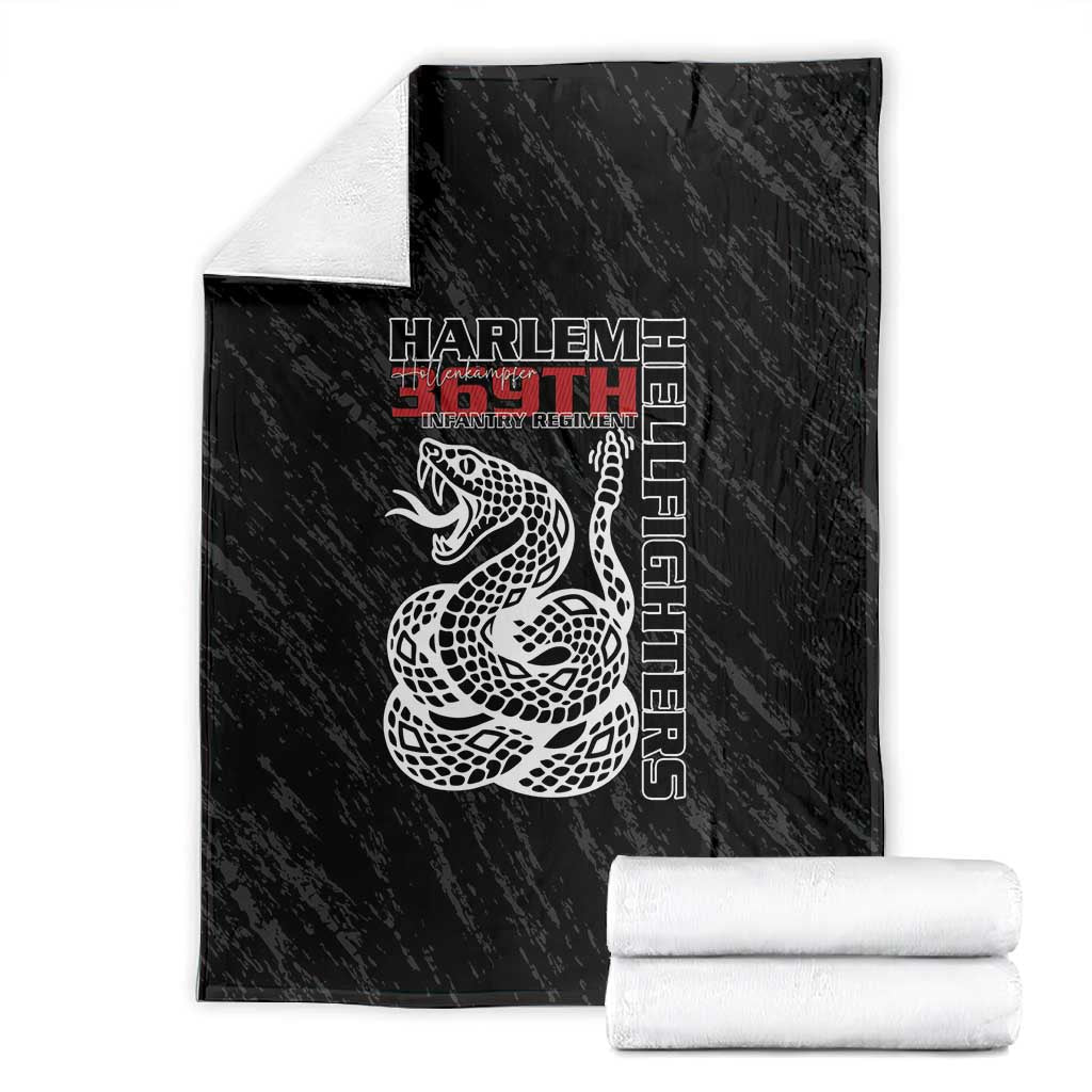 Harlem Hellfighters Blanket Harlem Rattlers - Don't Tread on Me - African Pride