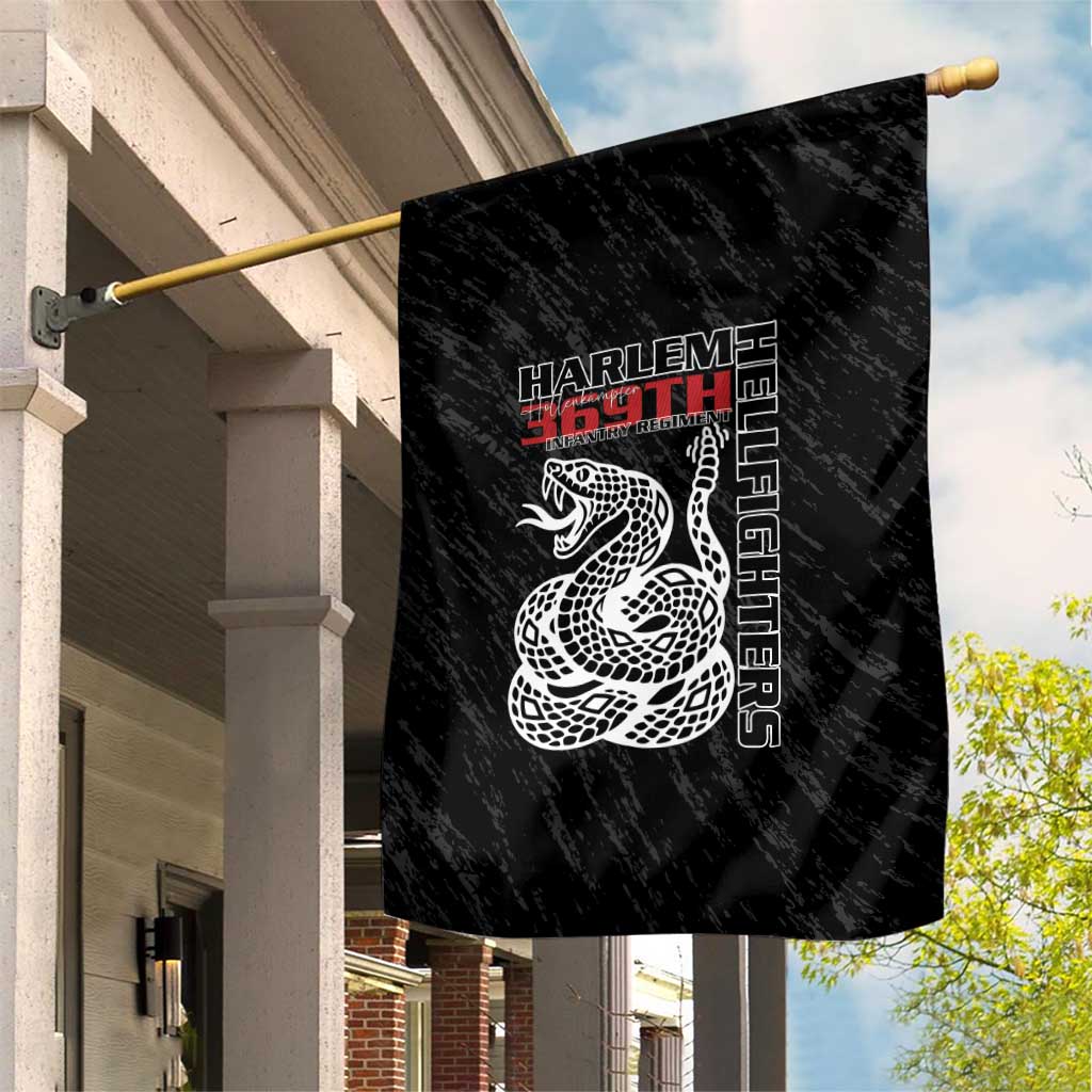 Harlem Hellfighters Garden Flag Harlem Rattlers - Don't Tread on Me - African Pride