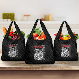Harlem Hellfighters Grocery Bag Harlem Rattlers - Don't Tread on Me - African Pride