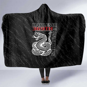 Harlem Hellfighters Hooded Blanket Harlem Rattlers - Don't Tread on Me - African Pride