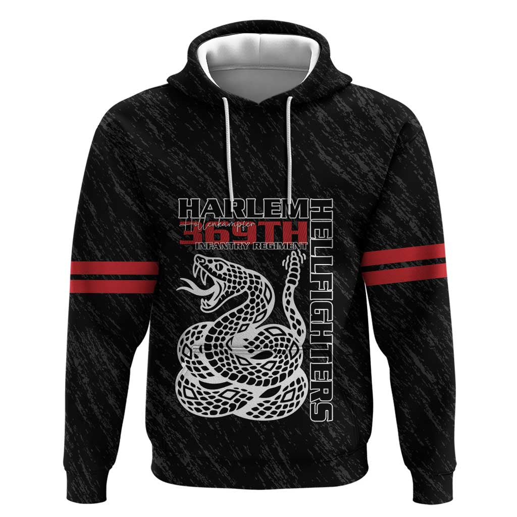 Harlem Hellfighters Hoodie Harlem Rattlers - Don't Tread on Me - African Pride