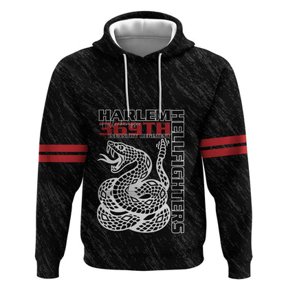Harlem Hellfighters Hoodie Harlem Rattlers - Don't Tread on Me - African Pride