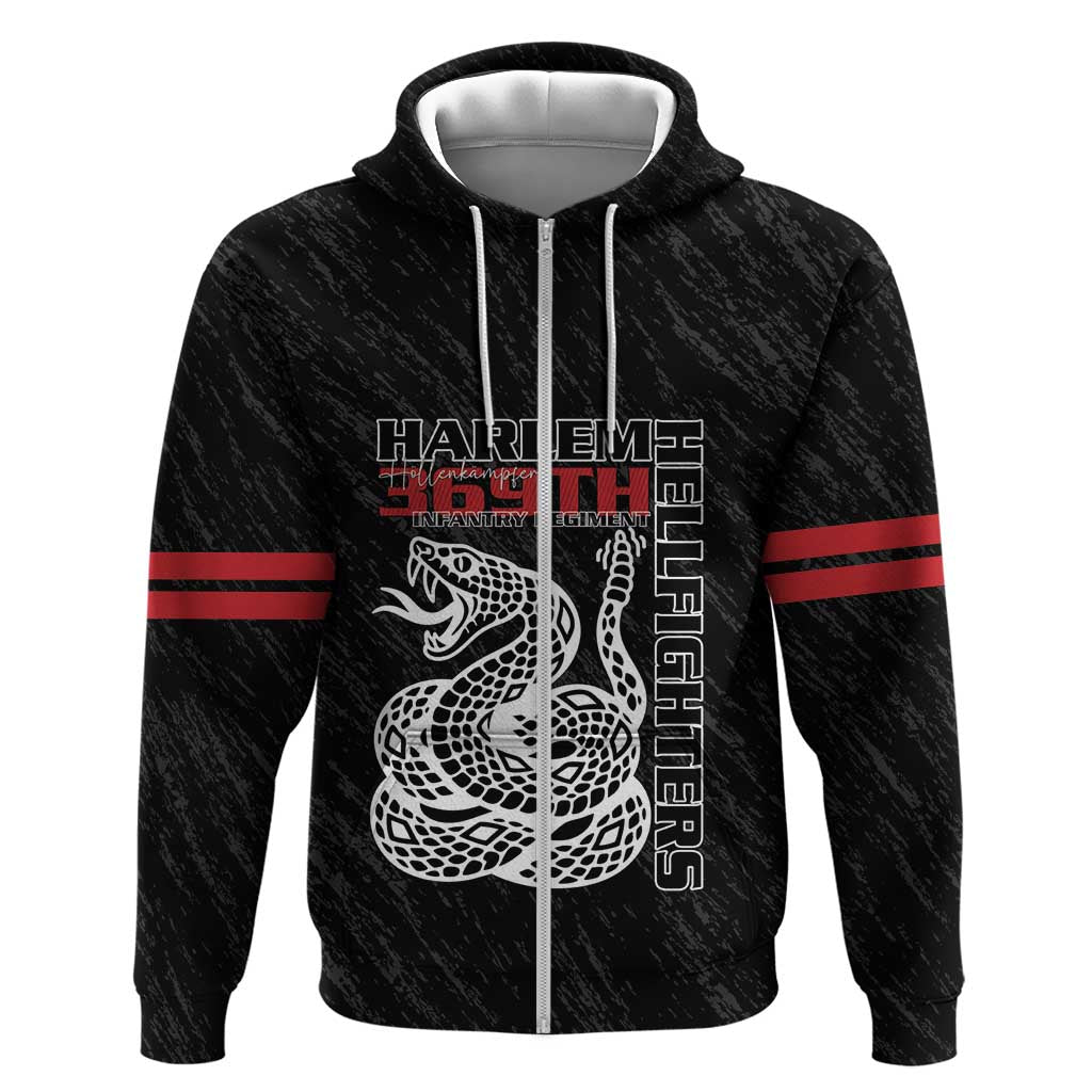 Harlem Hellfighters Hoodie Harlem Rattlers - Don't Tread on Me - African Pride