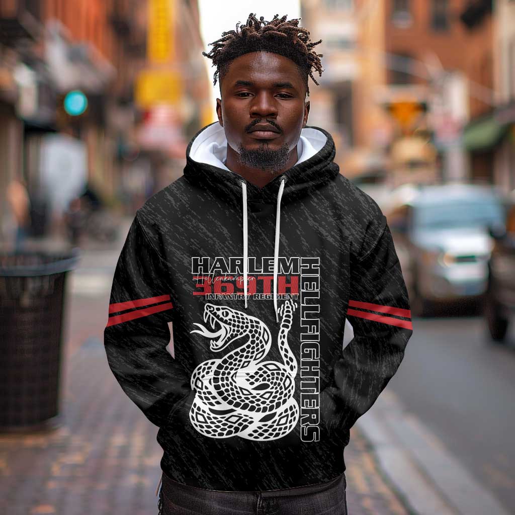 Harlem Hellfighters Hoodie Harlem Rattlers - Don't Tread on Me - African Pride