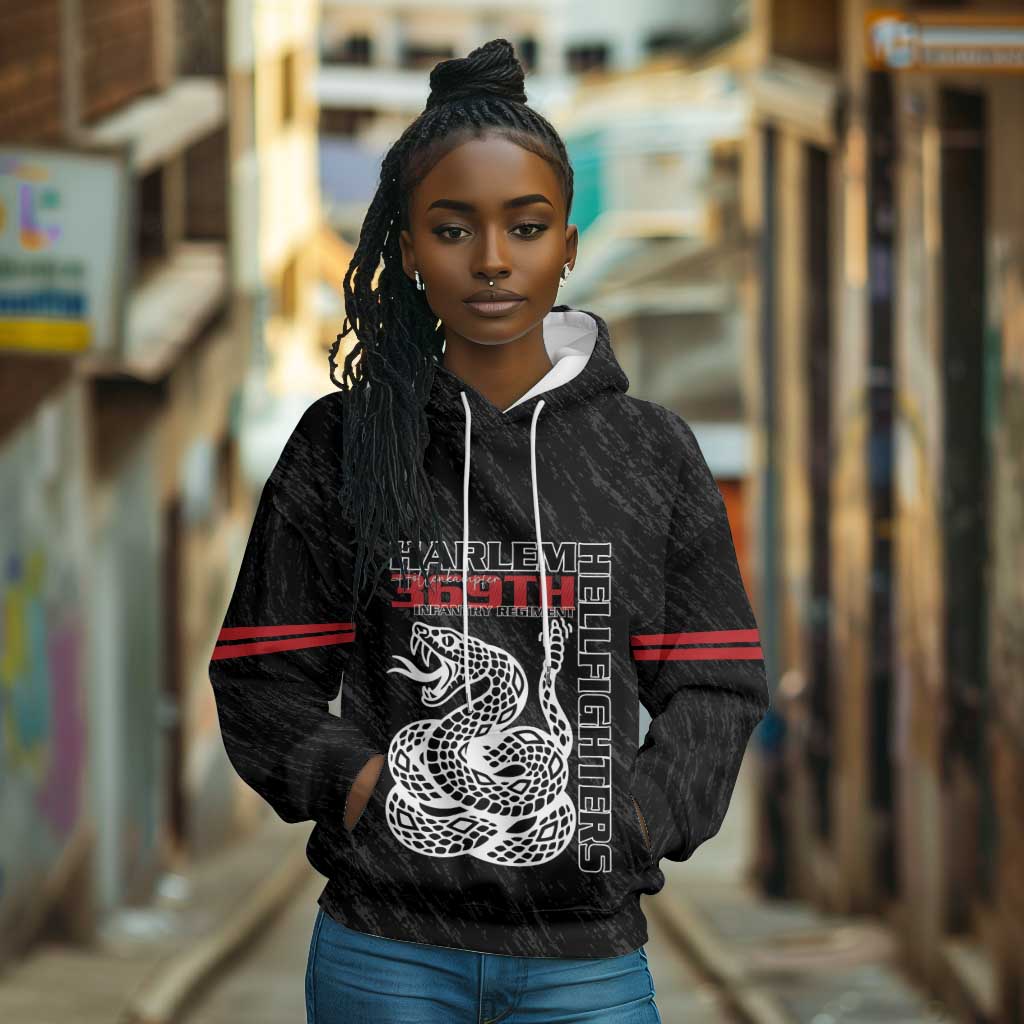 Harlem Hellfighters Hoodie Harlem Rattlers - Don't Tread on Me - African Pride