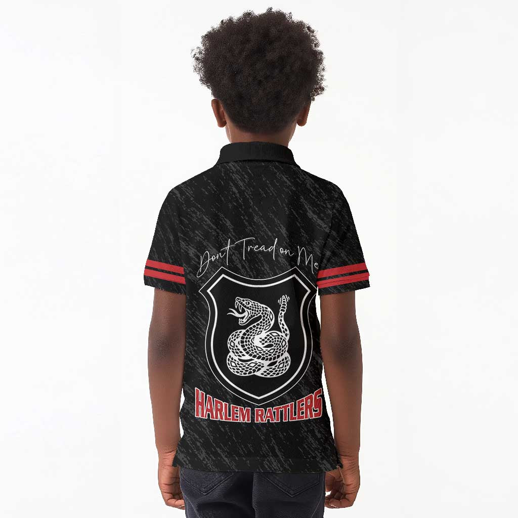 Harlem Hellfighters Kid Polo Shirt Harlem Rattlers - Don't Tread on Me - African Pride