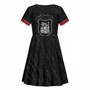 Harlem Hellfighters Kid Short Sleeve Dress Harlem Rattlers - Don't Tread on Me - African Pride