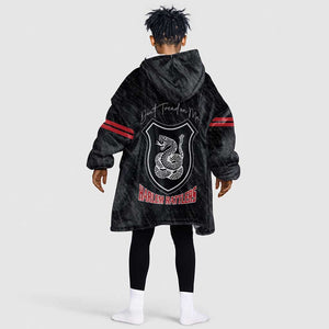 Harlem Hellfighters Kid Wearable Blanket Hoodie Harlem Rattlers - Don't Tread on Me - African Pride
