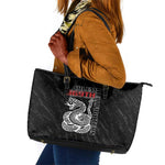 Harlem Hellfighters Leather Tote Bag Harlem Rattlers - Don't Tread on Me - African Pride