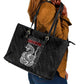Harlem Hellfighters Leather Tote Bag Harlem Rattlers - Don't Tread on Me - African Pride