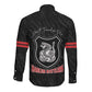 Harlem Hellfighters Long Sleeve Button Shirt Harlem Rattlers - Don't Tread on Me - African Pride