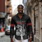 Harlem Hellfighters Long Sleeve Button Shirt Harlem Rattlers - Don't Tread on Me - African Pride