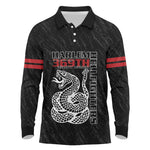 Harlem Hellfighters Long Sleeve Polo Shirt Harlem Rattlers - Don't Tread on Me - African Pride