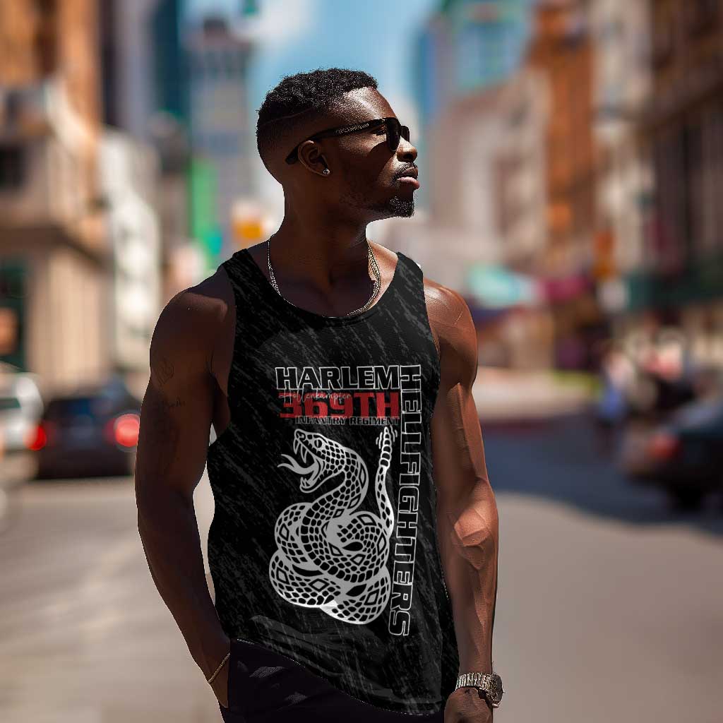 Harlem Hellfighters Men Tank Top Harlem Rattlers - Don't Tread on Me - African Pride