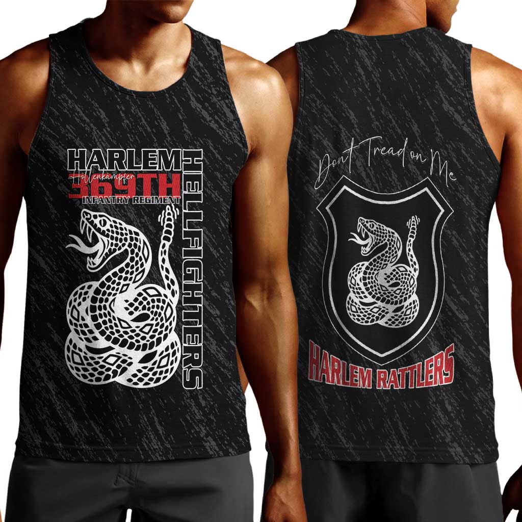 Harlem Hellfighters Men Tank Top Harlem Rattlers - Don't Tread on Me - African Pride