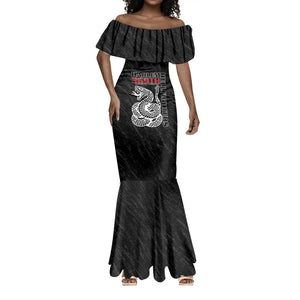 Harlem Hellfighters Mermaid Dress Harlem Rattlers - Don't Tread on Me - African Pride