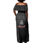 Harlem Hellfighters Off Shoulder Maxi Dress Harlem Rattlers - Don't Tread on Me - African Pride