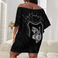 Harlem Hellfighters Off Shoulder Short Dress Harlem Rattlers - Don't Tread on Me - African Pride