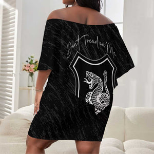 Harlem Hellfighters Off Shoulder Short Dress Harlem Rattlers - Don't Tread on Me - African Pride