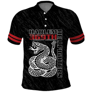 Harlem Hellfighters Polo Shirt Harlem Rattlers - Don't Tread on Me - African Pride