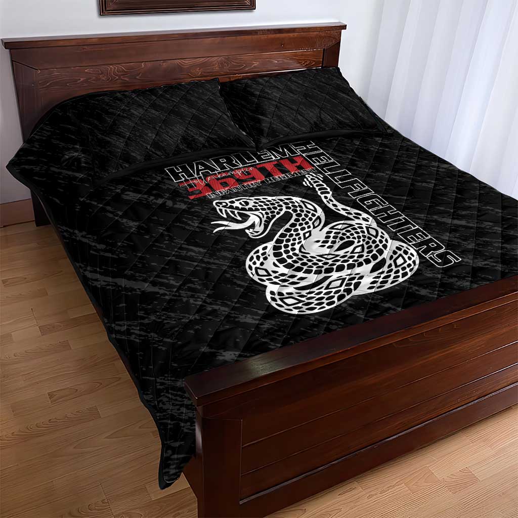 Harlem Hellfighters Quilt Bed Set Harlem Rattlers - Don't Tread on Me - African Pride