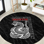 Harlem Hellfighters Round Carpet Harlem Rattlers - Don't Tread on Me - African Pride