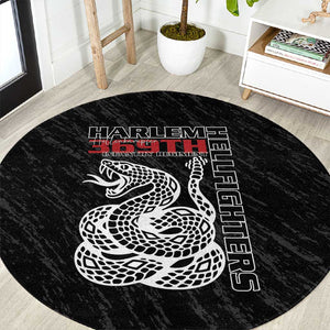 Harlem Hellfighters Round Carpet Harlem Rattlers - Don't Tread on Me - African Pride
