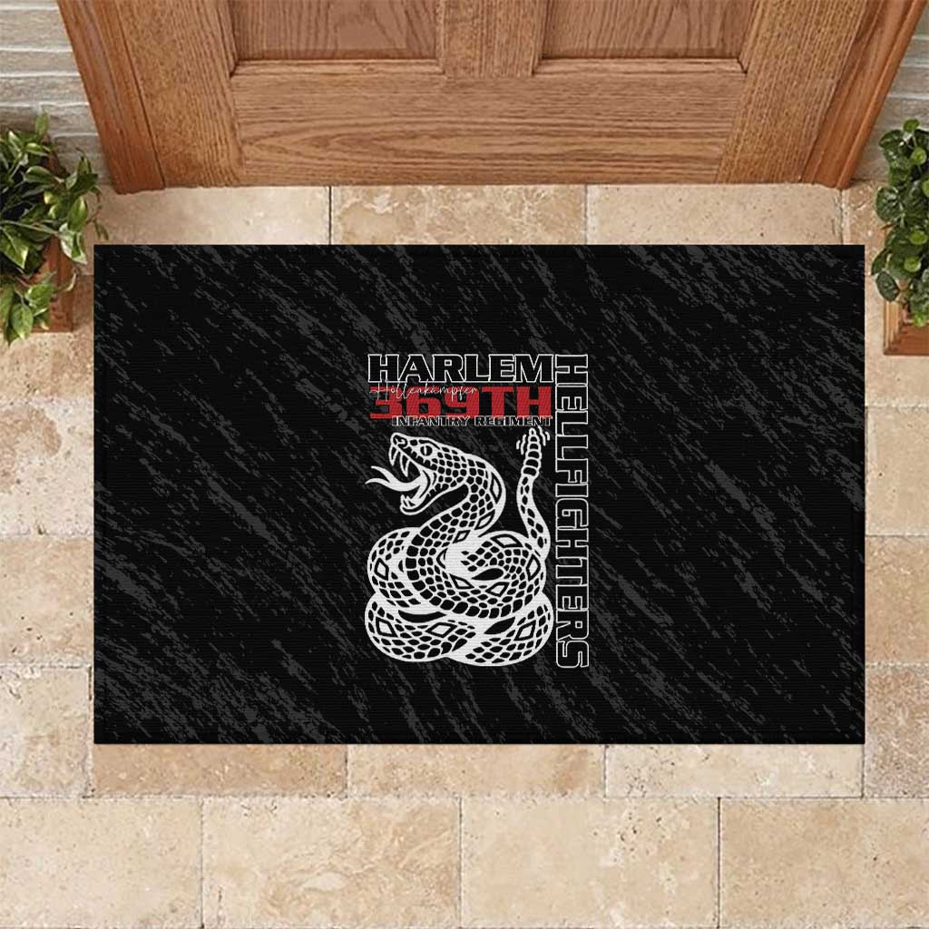 Harlem Hellfighters Rubber Doormat Harlem Rattlers - Don't Tread on Me - African Pride