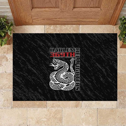 Harlem Hellfighters Rubber Doormat Harlem Rattlers - Don't Tread on Me - African Pride