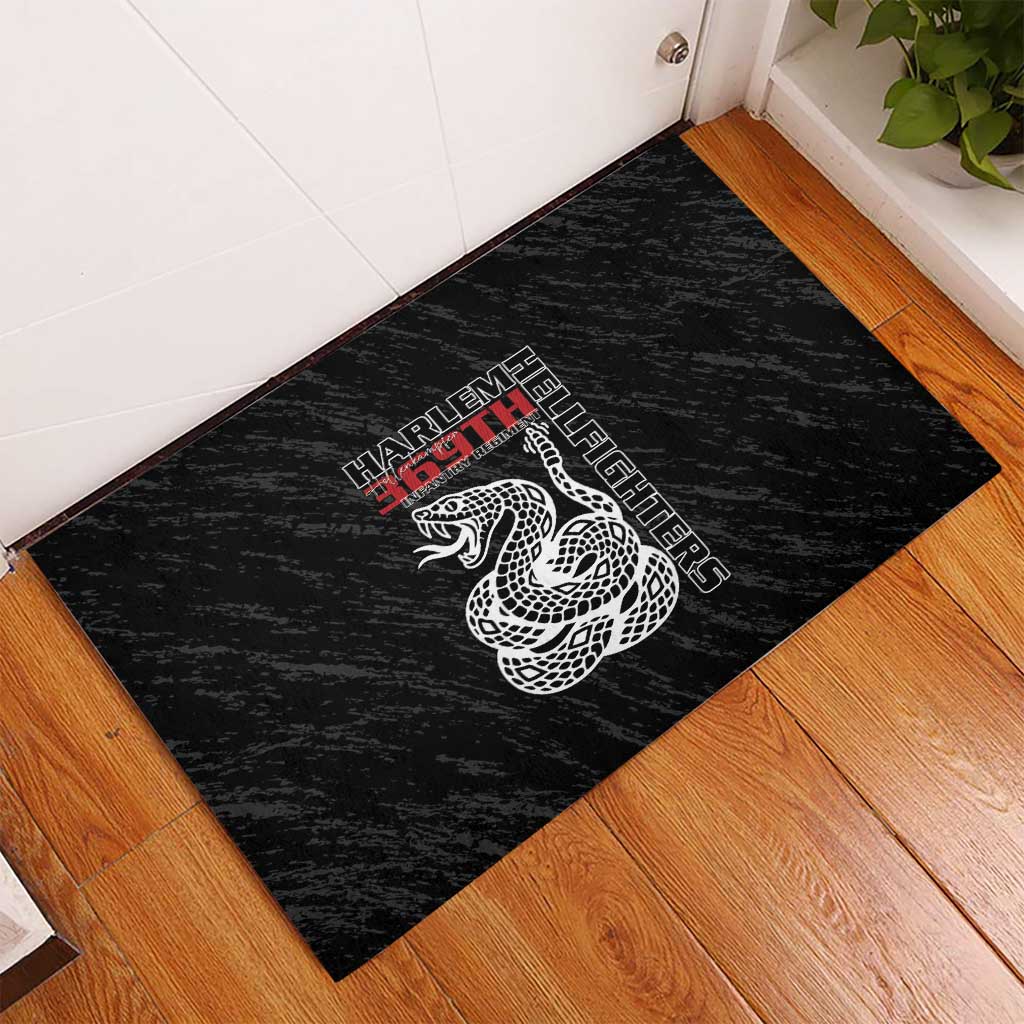 Harlem Hellfighters Rubber Doormat Harlem Rattlers - Don't Tread on Me - African Pride
