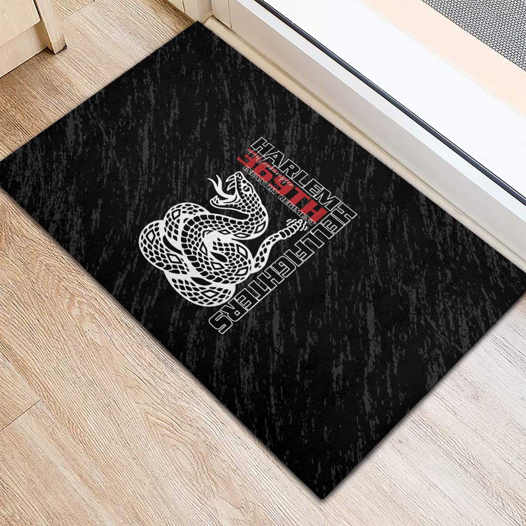 Harlem Hellfighters Rubber Doormat Harlem Rattlers - Don't Tread on Me - African Pride