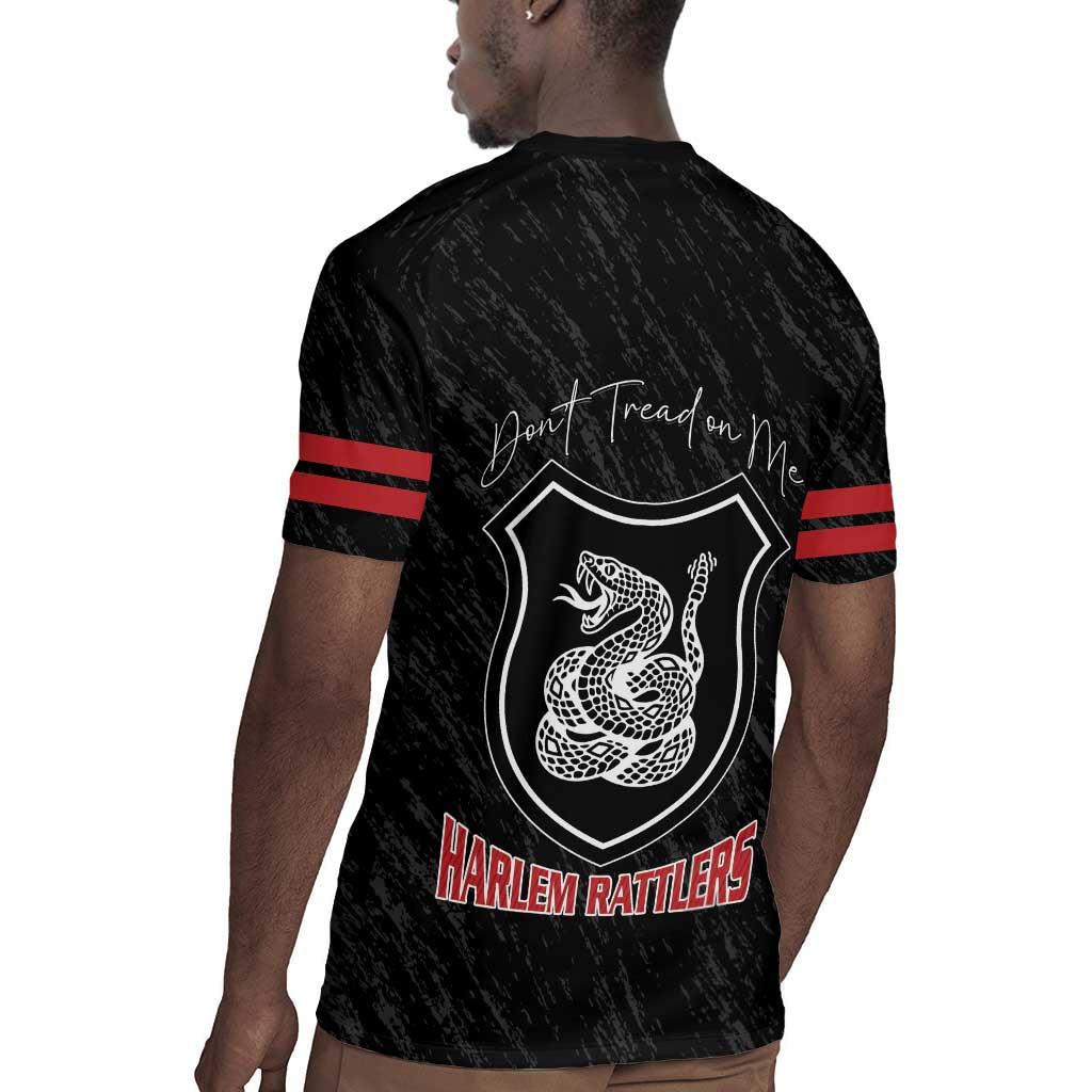 Harlem Hellfighters Rugby Jersey Harlem Rattlers - Don't Tread on Me - African Pride