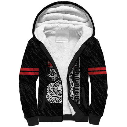 Harlem Hellfighters Sherpa Hoodie Harlem Rattlers - Don't Tread on Me - African Pride