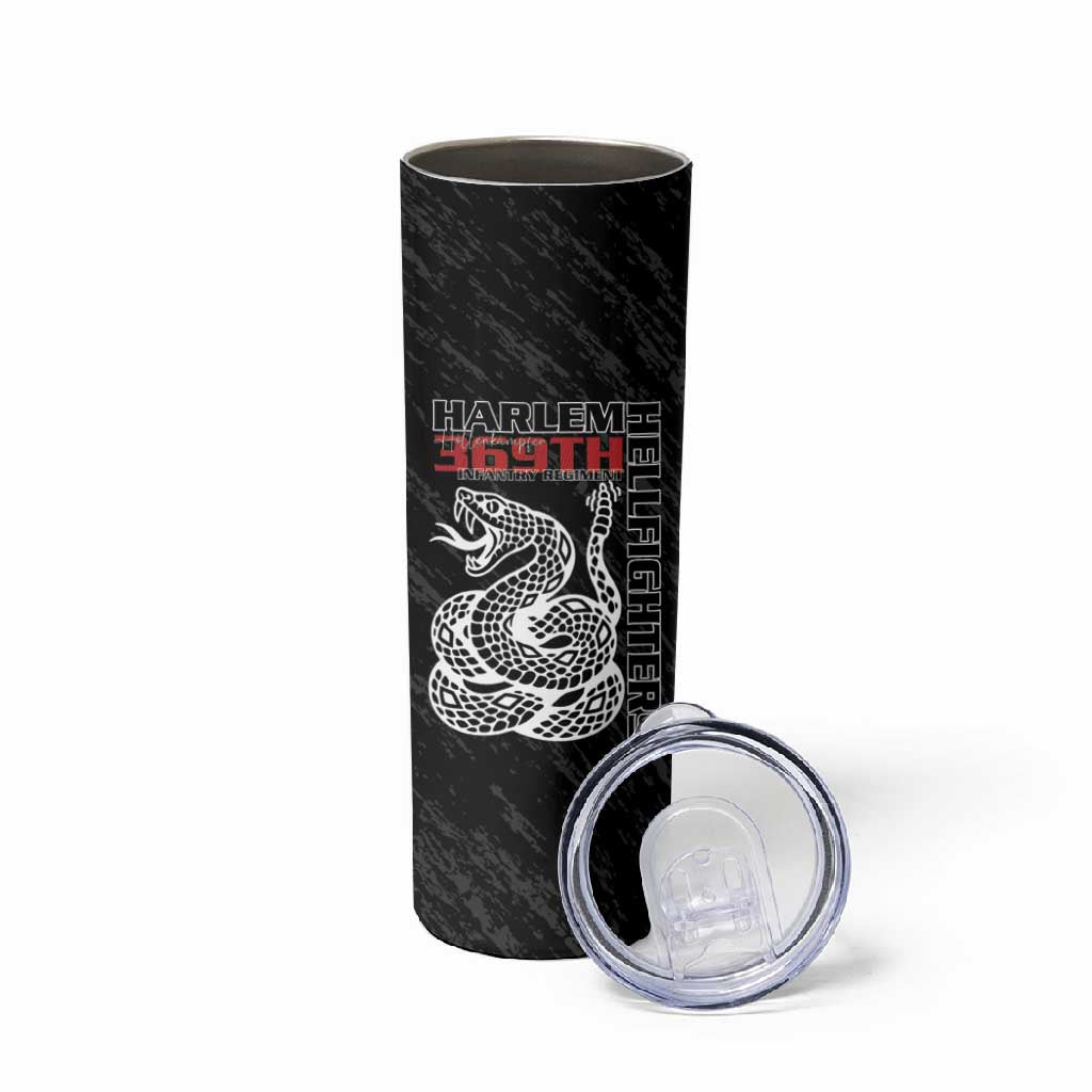 Harlem Hellfighters Skinny Tumbler Harlem Rattlers - Don't Tread on Me - African Pride