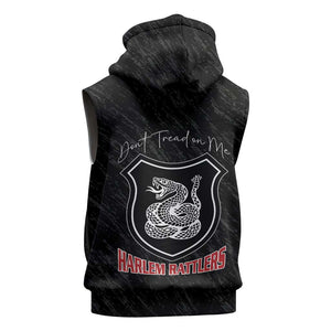 Harlem Hellfighters Sleeveless Hoodie Harlem Rattlers - Don't Tread on Me - African Pride