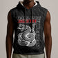 Harlem Hellfighters Sleeveless Hoodie Harlem Rattlers - Don't Tread on Me - African Pride