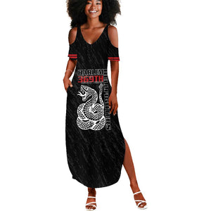 Harlem Hellfighters Summer Maxi Dress Harlem Rattlers - Don't Tread on Me - African Pride