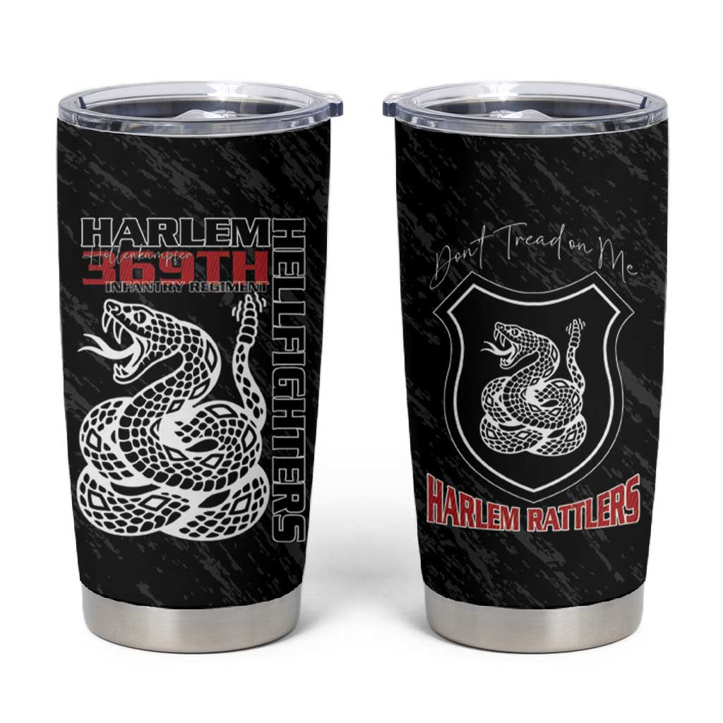 Harlem Hellfighters Tumbler Cup Harlem Rattlers - Don't Tread on Me - African Pride