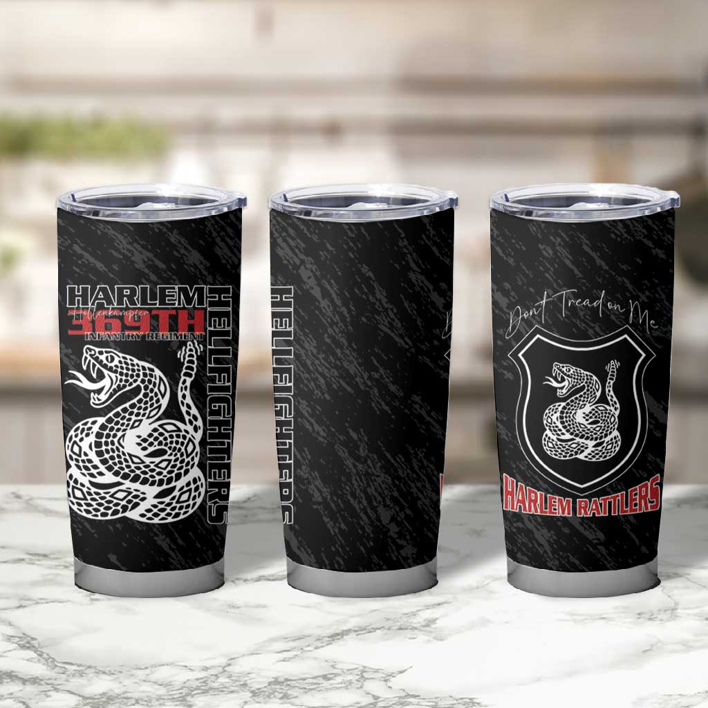 Harlem Hellfighters Tumbler Cup Harlem Rattlers - Don't Tread on Me - African Pride