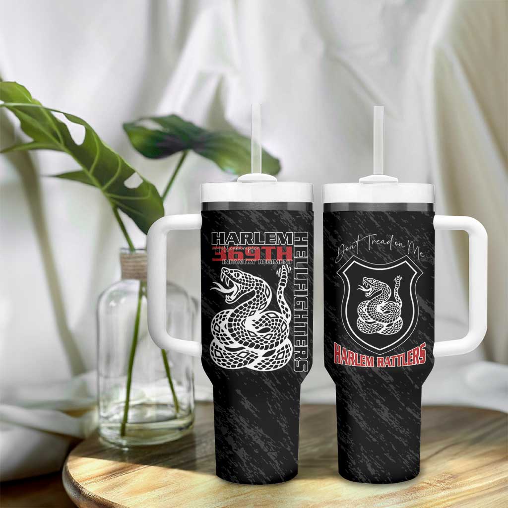 Harlem Hellfighters Tumbler With Handle Harlem Rattlers - Don't Tread on Me - African Pride