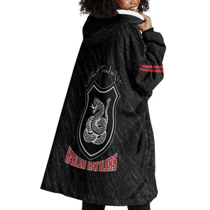 Harlem Hellfighters Wearable Blanket Hoodie Harlem Rattlers - Don't Tread on Me - African Pride