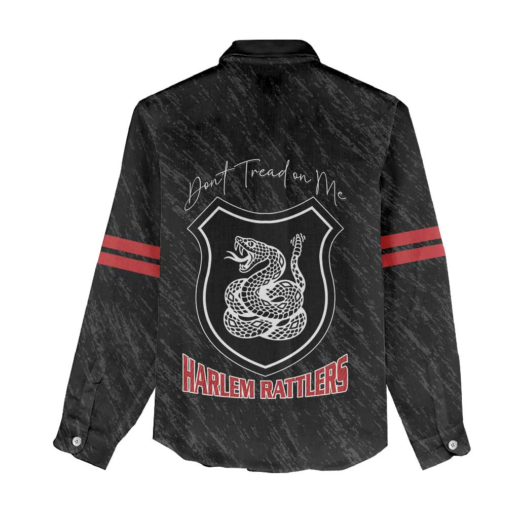 Harlem Hellfighters Women Casual Shirt Harlem Rattlers - Don't Tread on Me - African Pride