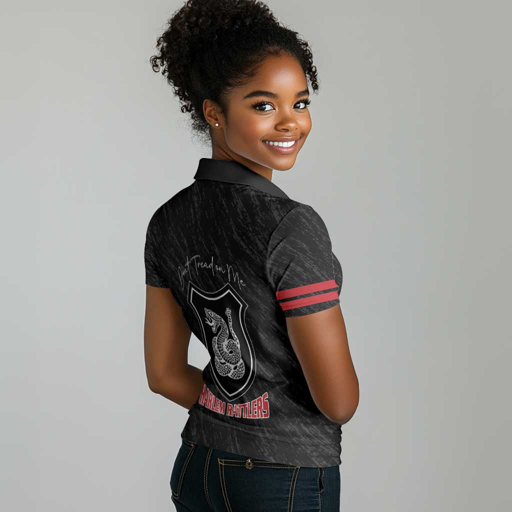 Harlem Hellfighters Women Polo Shirt Harlem Rattlers - Don't Tread on Me - African Pride