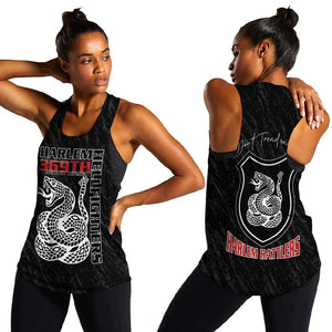 Harlem Hellfighters Women Racerback Tank Harlem Rattlers - Don't Tread on Me - African Pride