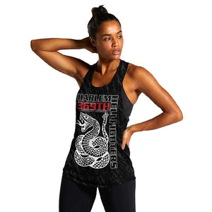 Harlem Hellfighters Women Racerback Tank Harlem Rattlers - Don't Tread on Me - African Pride